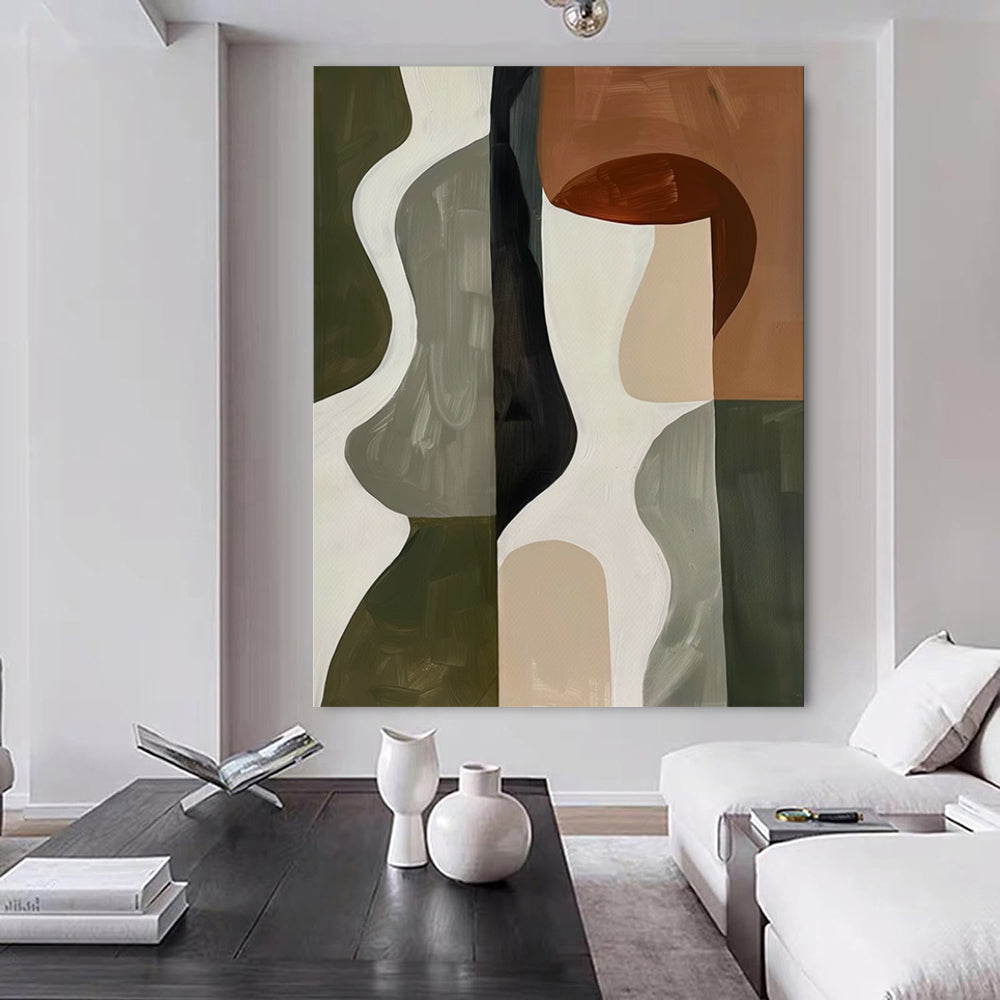 Handmade Oil Painting Canvas Wall Art Decoration Wabi-Sabi Style Modern Abstract  Minimalism Artwork Room Aesthetic For Home Decor Rolled Frameless Unstretched Painting