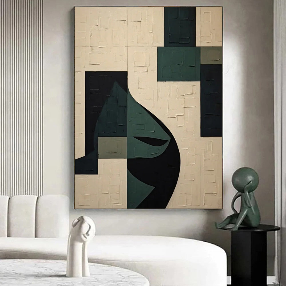 Handmade Oil Painting Canvas Wall Art Decoration Modern Green Abstract Texture For Home Decor Rolled Frameless Unstretched Painting