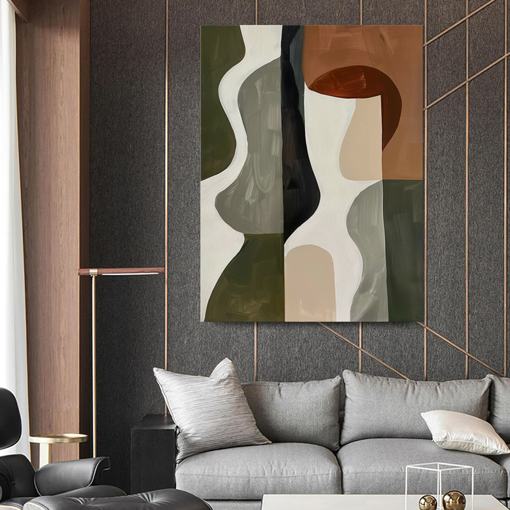 Handmade Oil Painting Canvas Wall Art Decoration Wabi-Sabi Style Modern Abstract  Minimalism Artwork Room Aesthetic For Home Decor Rolled Frameless Unstretched Painting