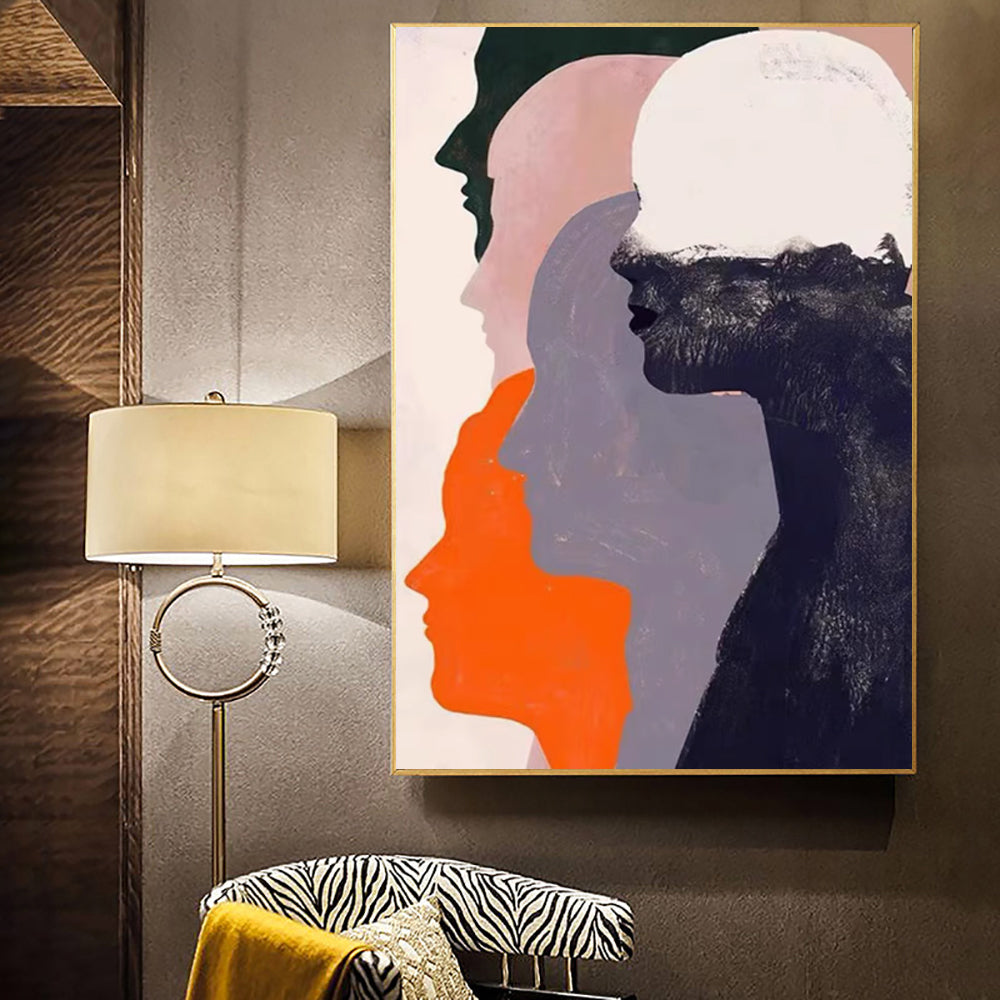 Handmade Oil Painting Canvas Wall Art Decoration Modern Human Portrait Abstract For Home Living Room Decor Rolled Frameless Unstretched Painting