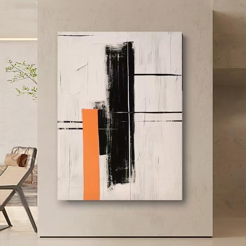 Hand Drawn Oil Painting Wabi Sabi Style Abstract Decorative Painting Modern Niche Art Abstract Texture For Living Room Home Decor Art No Framed