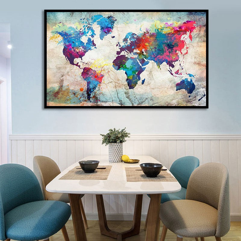 New Full Diamond Decorative Painting Diy Round Diamond Color Map Diamond Painting Manufacturer One Piece Dropshipping