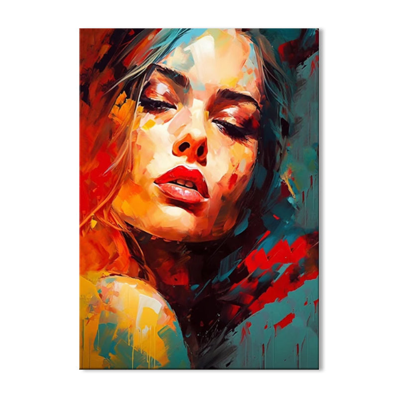 Abstract Sexy Woman Oil Painting Canvas Fashion Colorful Women Handmade Elegant Lady Hand-Drawn Modern Bedroom Decoration Painting Home Decor