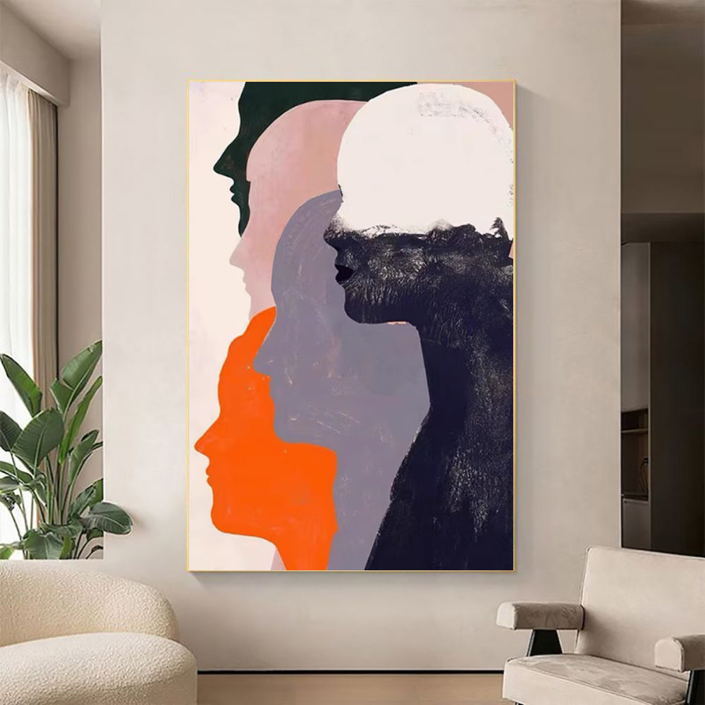 Handmade Oil Painting Canvas Wall Art Decoration Modern Human Portrait Abstract For Home Living Room Decor Rolled Frameless Unstretched Painting