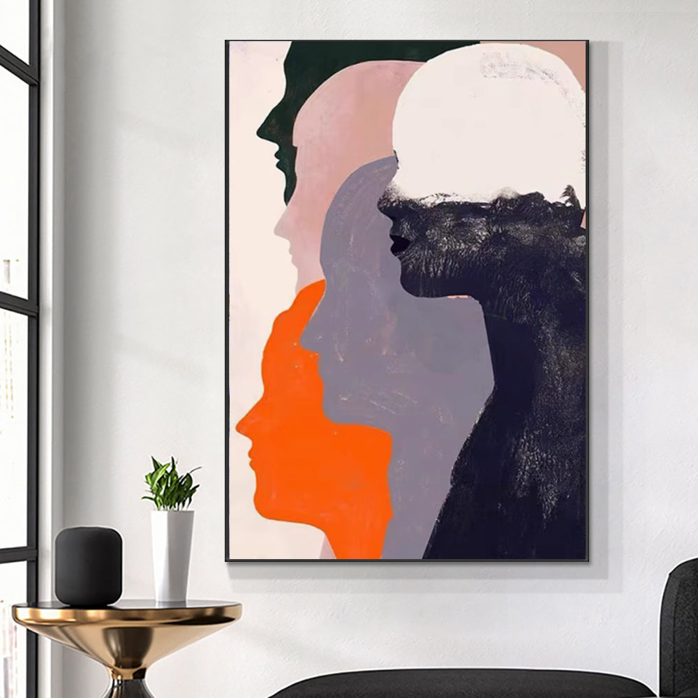 Handmade Oil Painting Canvas Wall Art Decoration Modern Human Portrait Abstract For Home Living Room Decor Rolled Frameless Unstretched Painting