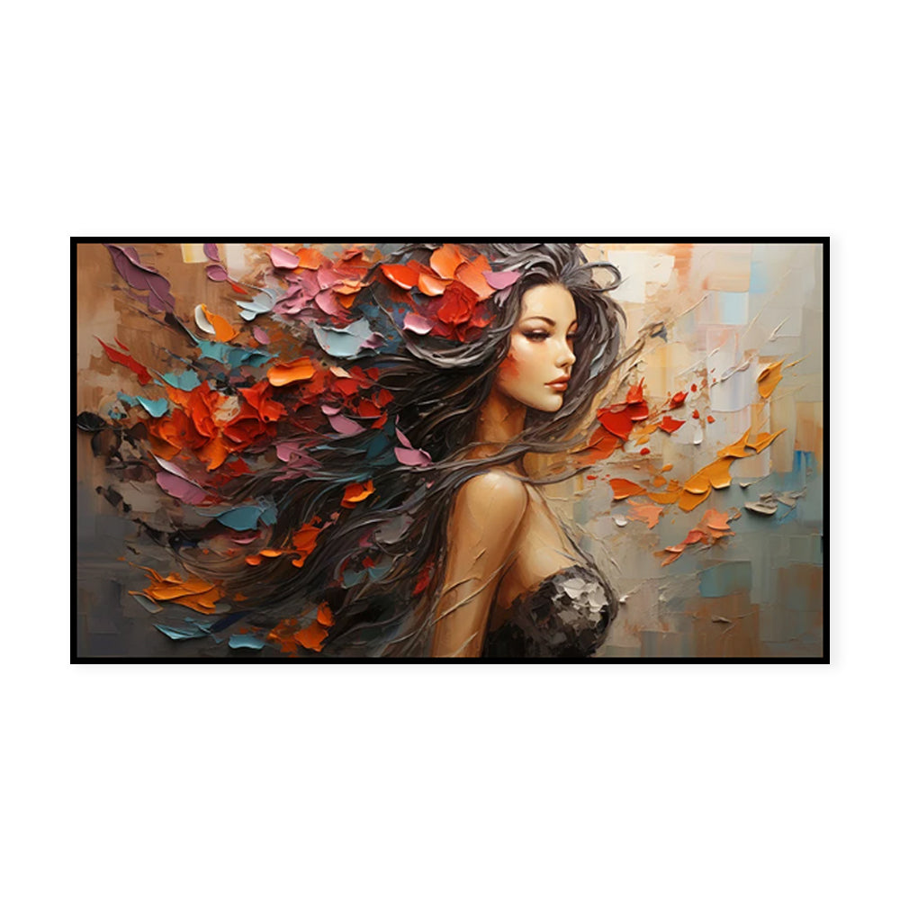 Original Abstract Hand Painted Painting Elegant Woman Back Painting Canvas Female Oil Painting Modern Texture Wal Art Picture