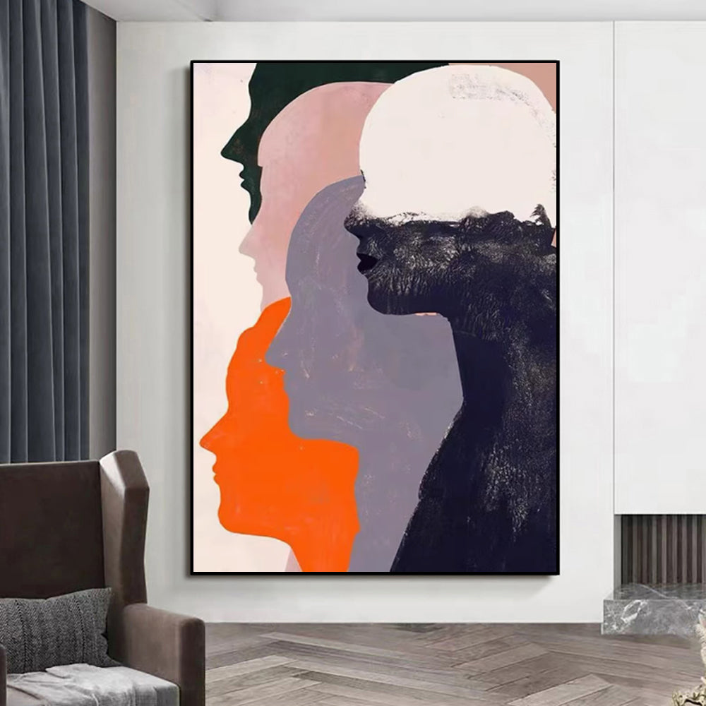 Handmade Oil Painting Canvas Wall Art Decoration Modern Human Portrait Abstract For Home Living Room Decor Rolled Frameless Unstretched Painting